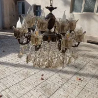 لوستر برنج ۸شاخه ۱۶رشته.کاملا سالم|لوستر و چراغ آویز|هشتگرد, شهرک ریحانه|دیوار