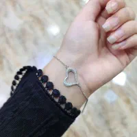 دستبند قلبی نقره ۹۲۵|بدلیجات|کرمانشاه, |دیوار