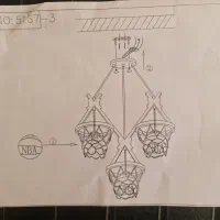 لوستر چوبی نو مناسب سیسمونی،اتاق کودک و نوجوان|لوستر و چراغ آویز|تهران, نیروی هوایی (پیروزی)|دیوار