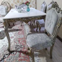 میز وصندلی غذاخوری سلطنتی 6 نفره نو ،فوری فروشی