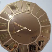 ساعت دیواری آینه ایی همراه اکسسوری سه عددی