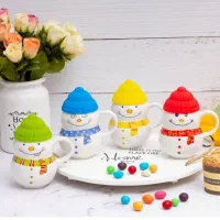 لیوان ماگ طرحدار آدم برفی کریسمسی