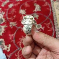 انگشتر سلطنتی نقره الماس .عتیقه خواص