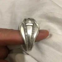 انگشتر مردانه نقره موزینایت سفید|جواهرات|سنندج, |دیوار