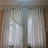 پرده حریر شیشه ای با استر