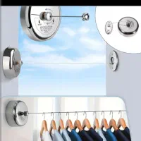 بند رخت هتلی جمع شونده استیل ضد زنگ