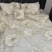 روتختی سفید حریر عروس ساتن