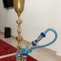 قلیان عربی برنجی با تنگ ۳پوست آنتیک