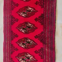 قالیچه دستباف ترکمن ۵ ترنج اصیل سالم و گوشت دار