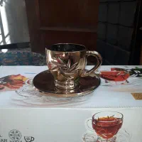 استکان طلایی ۲دست نو|ظروف سرو و پذیرایی|محمدیه-قزوین, |دیوار