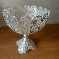 دوتاقوی برنزی نقره ای ویه آجیل خوری رنگ نقره ای