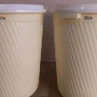 سطل درب دار پلاستیکی