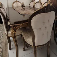مبلمان ۷ نفره+میزناهارخوری۸ نفره+میزپذیرایی+عسلی|مبلمان خانگی و میز عسلی|تهران, المهدی|دیوار