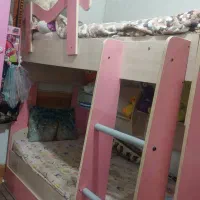 تخت دوطبقه و کمد ام دی اف|تخت و سرویس خواب|قم, قم نو|دیوار