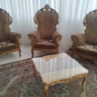 سرویس غذاخوری 8نفره و مبل استیل 7نفره|مبلمان خانگی و میز عسلی|چناران, |دیوار