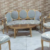 مبلمان فرانسوی و میز غذا خوری 4نفره|مبلمان خانگی و میز عسلی|بیجار, |دیوار