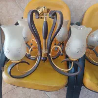 لوستر چهار شاخه طلایی
