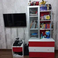 تخت جوان و کودک همراه با کتابخانه پاتختی|تخت و سرویس خواب|رشت, آزادگان|دیوار