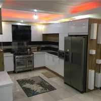 326 کد کابینت ان دی اف رنگ چوب و هایگلاس ترکیبی|مصالح و تجهیزات ساختمان|اصفهان, طاحونه|دیوار