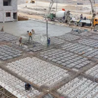 قالب بندی وآرماتوربندی اسکلت بتنی(وافل دال تیرچه)