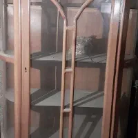 بوفه چوبی درب شیشه