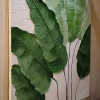 تابلوی دکوراتیو طرح برگ (کار با تکسچر)|تابلو، نقاشی، عکس|تهران, امیریه|دیوار