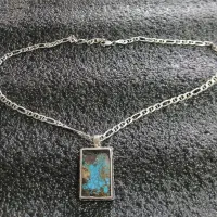 گردنبند نقره ایتالیا فیروزه