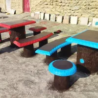 حراج میز صندلی بتنی|حراج|محلات, |دیوار