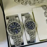 ست ساعت و اکسسوری رولکس فول نگین تقویم دار|ساعت|سنندج, |دیوار