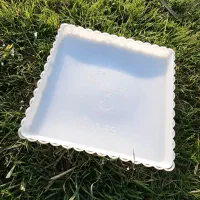 بشقاب پلاستیکی پلیمری مربع 18 سانتی