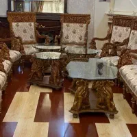 مبلمان ۱۳ نفره طرح پاسارگارد+میز ناهارخوری ۱۰نفره|مبلمان خانگی و میز عسلی|تهران, شهرک فرهنگیان|دیوار