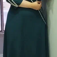 لباس مجلسی بسیار شیک همراه با تل تاجی سایز دو