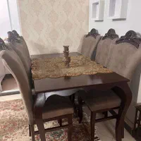 مبل ۷نفره کلاسیک+میز وسط و۲عسلی+دوتابوفه+میز ۶نفره|مبلمان خانگی و میز عسلی|گرگان, |دیوار