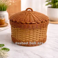 سبد حصیری (نان میوه سالادتخم مرغ و.