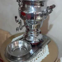 سماور ۶ لیتری با سینی و کاسه