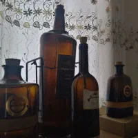 بطری شیشه ای طرح دودی