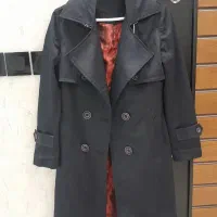 پالتو بارانی مانتو مشکی هودی