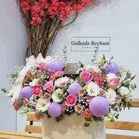باکس گل طبیعی بادکنک رنگبندی آماده هدیه تولد|گل و گیاه طبیعی|مشهد, شهید مطهری|دیوار