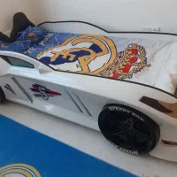 تخت ماشینی بوگاتی با چراغ خواب مدل چراغ راهنمایی