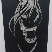 تابلو استرینگ آرت (نخ و میخ)|تابلو، نقاشی، عکس|گنبد کاووس, |دیوار