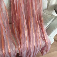 پرده حریر راه راه در حد نو