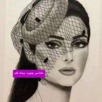 طراحی چهره سیاه قلم