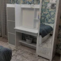 سرویس تخت نوجوان تمام ام دی اف سفید طوسی