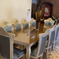 سرویس ۱۰ نفره مبل استیل و میز ناهار خوری|مبلمان خانگی و میز عسلی|تربت‌حیدریه, قائم|دیوار