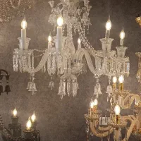 لوستر باکارات گرید ۱ شفاف ۸ شاخه