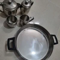 تعداد ۱۲ پیش دستی میوه خوری گل سرخی|ظروف سرو و پذیرایی|یزد, |دیوار