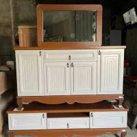 آینه کنسول+میز تلویزیون مدل دارکوب کد0088