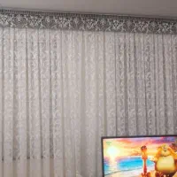 پرده توری با دو عدد والان|پرده، رانر، رومیزی|اردبیل, |دیوار