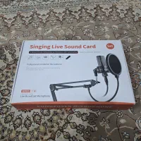 ست کامل میکروفون کاندنسر + کارت صدا + تجهیزات