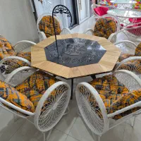 میز آتشدان، میز آتشکده و صندلی باغی با کیفیت بالا|میز و صندلی غذاخوری|خمینیشهر, |دیوار